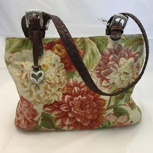 Brighton Floral Canvas Purse Retired Excellent Con